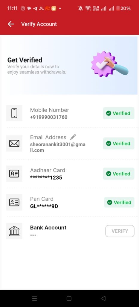 Virtual kart verification