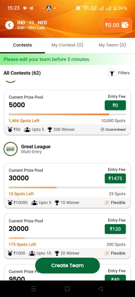 Fantasy Contests & Tournament Structure