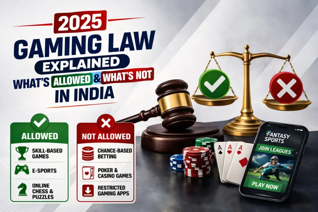 2025 Gaming Law Explained What’s Allowed & What’s Not in India