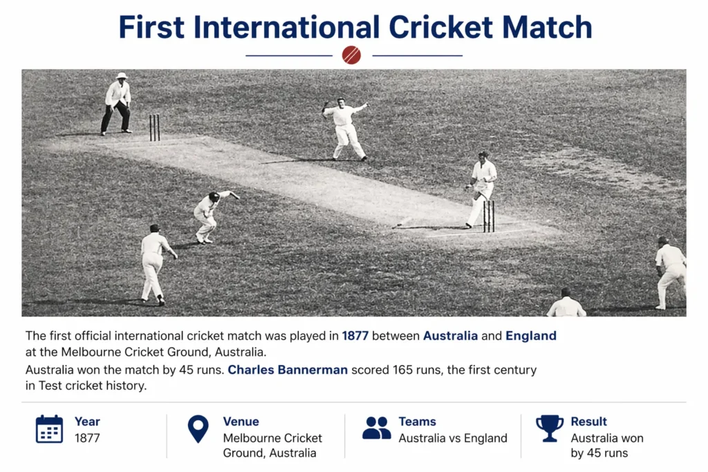 First International Cricket Match