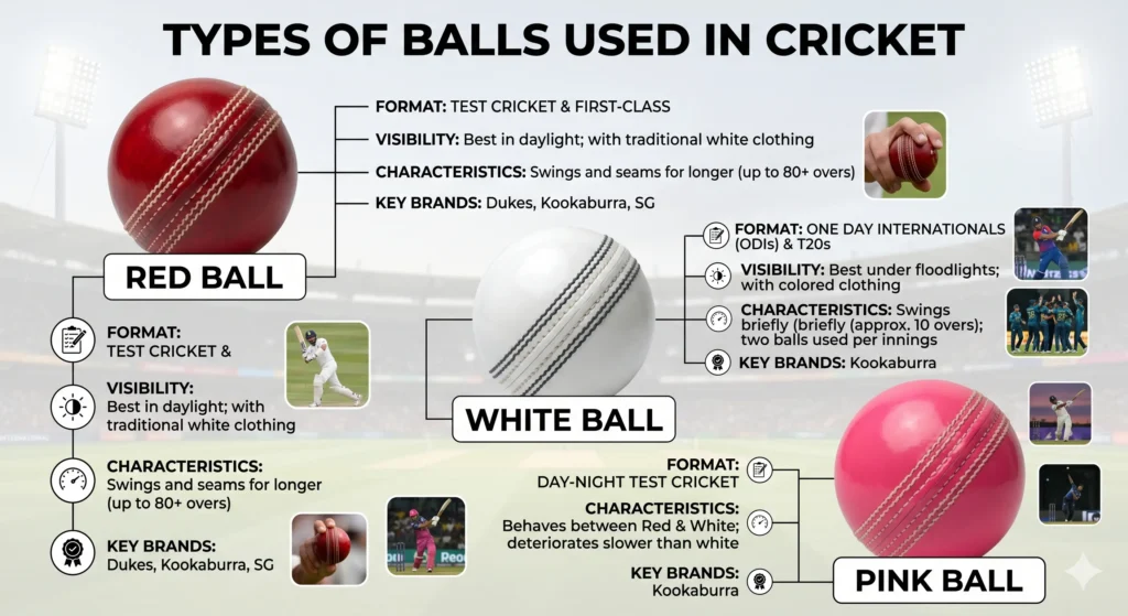 Types of Balls Used in Cricket
