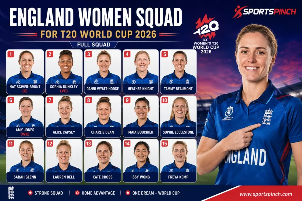 England Women Match Schedule – T20 World Cup 2026