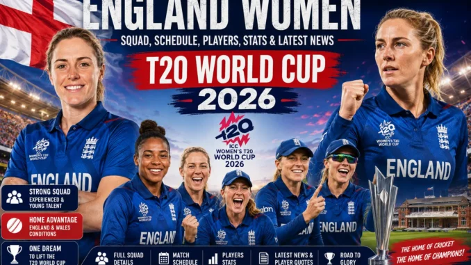 England Women Match Schedule – T20 World Cup 2026