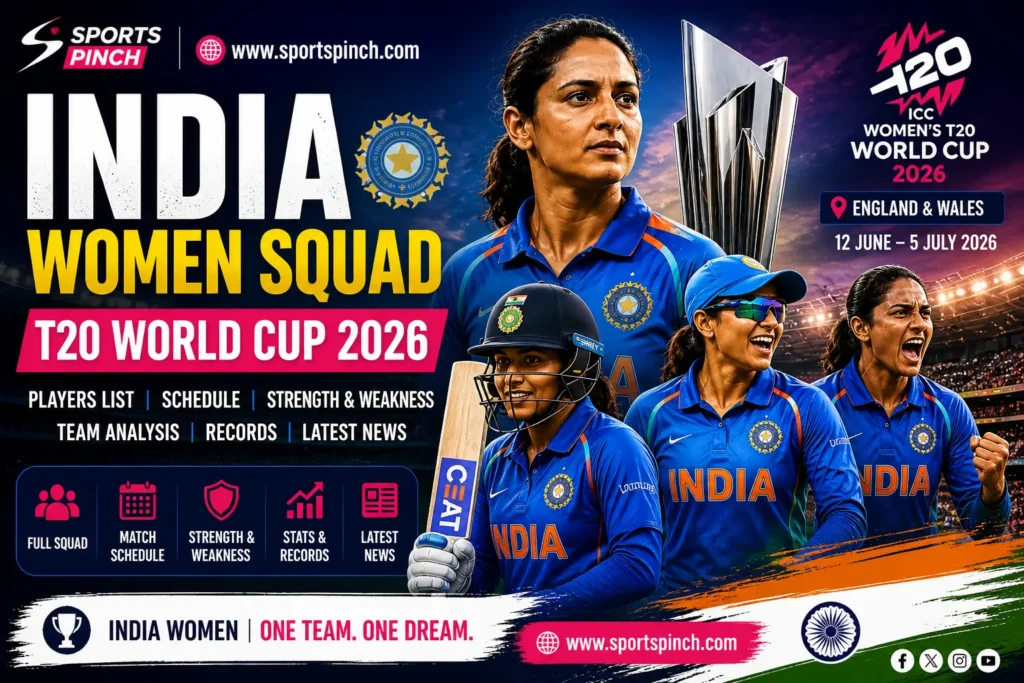 India Women Squad for T20 World Cup 2026 Full Squad, Players List, Schedule, Records and Latest Updates