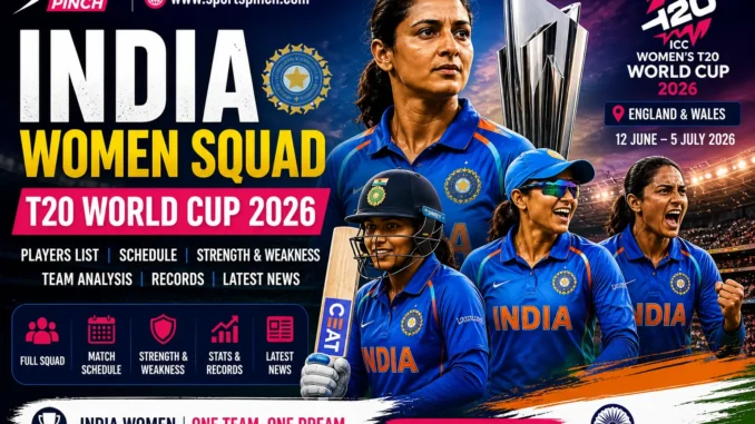 India Women Squad for T20 World Cup 2026 Full Squad, Players List, Schedule, Records and Latest Updates