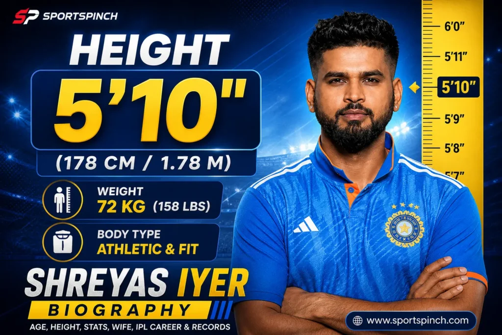 Shreyas Iyer Height and Weight