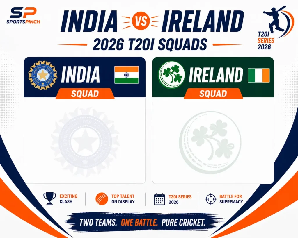 India vs Ireland 2026 T20I Squad
