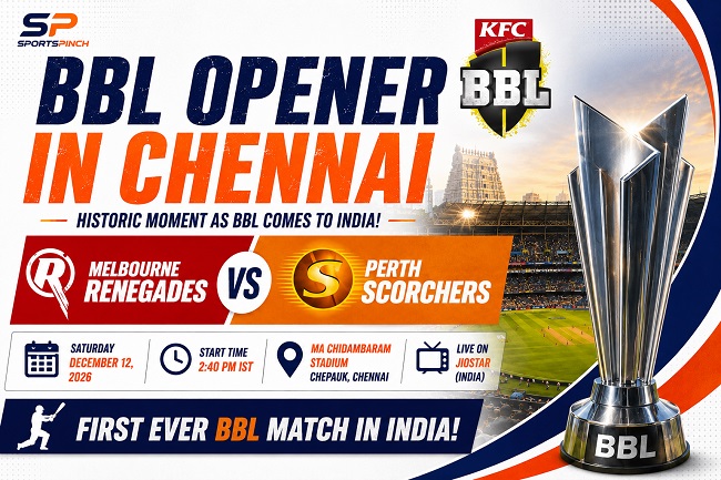 BBL opener in Chennai at MA Chidambaram Stadium