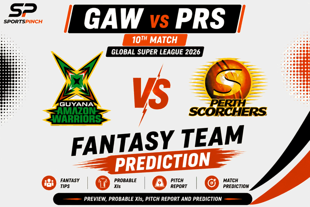 GAW vs PRS Head to Head Record Guyana Amazon Warriors vs Perth Scorchers XI T20 Record
