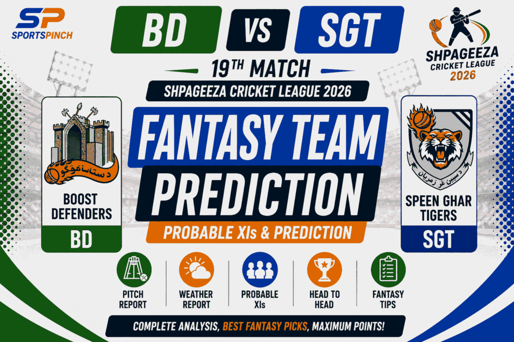 BD vs SGT Head to Head Record Boost Defenders vs Speen Ghar Tigers T20 Record