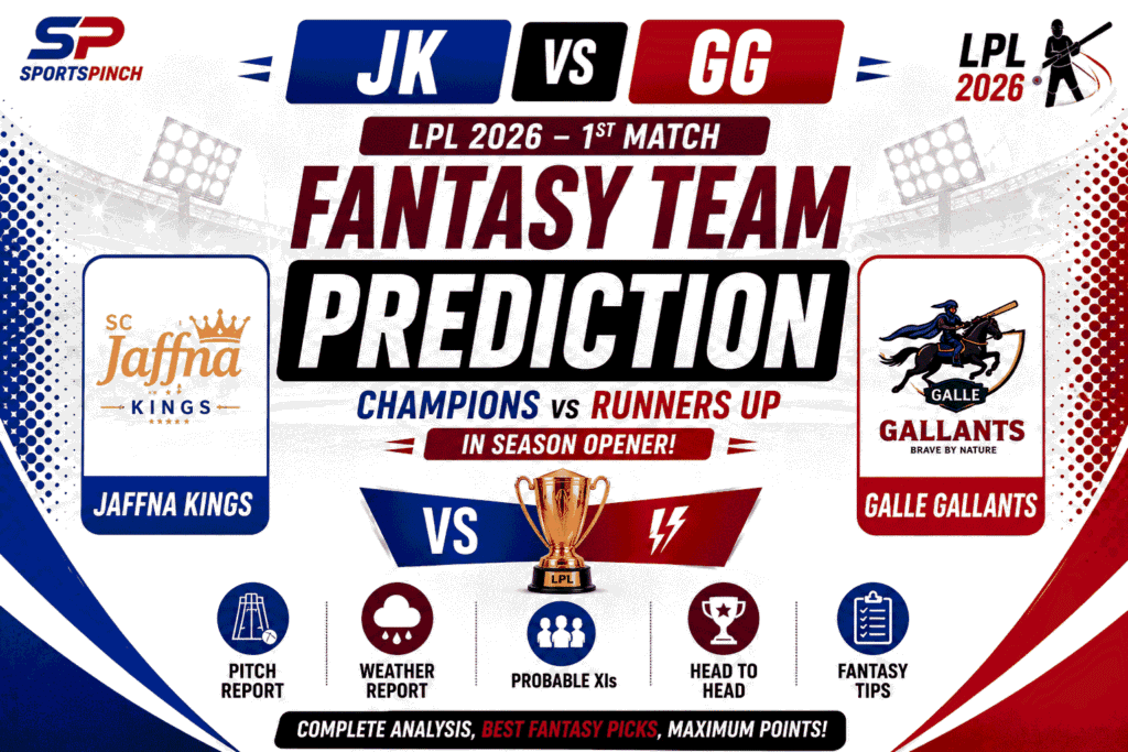 JK vs GG Head to Head Record Jaffna Kings vs Galle Gallants T20 Record