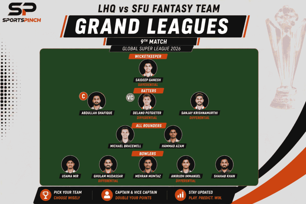 LHQ vs SFU Fantasy Team (Grand Leagues)
