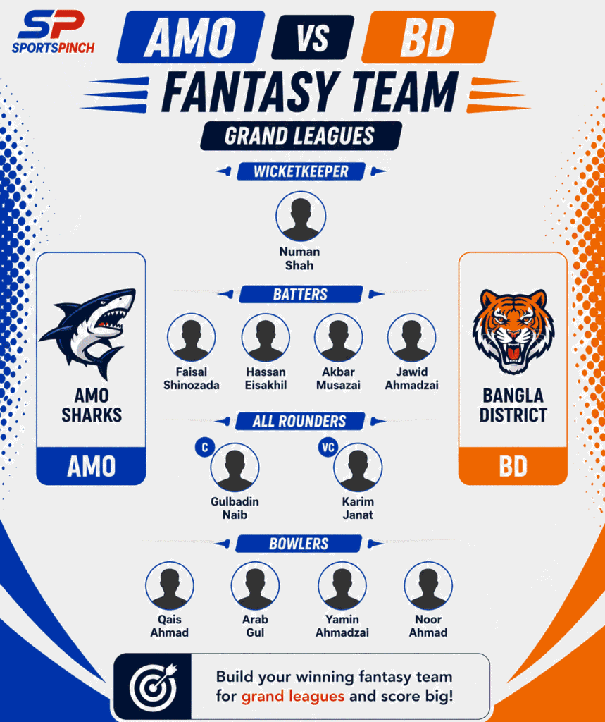 AMO vs BD Fantasy Team (Grand Leagues)