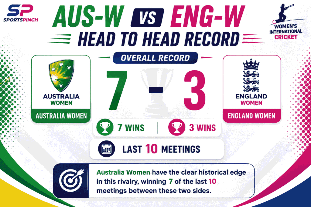 AUS-W vs ENG-W Head to Head Record