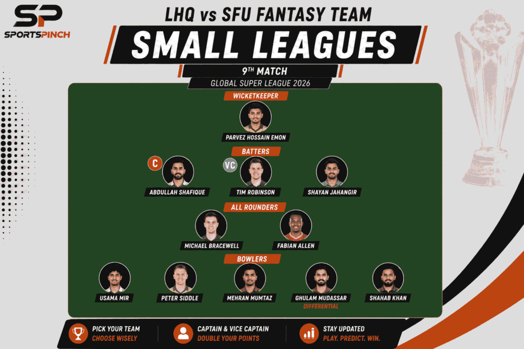 LHQ vs SFU Fantasy Team (Small Leagues)