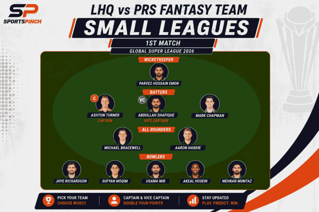 LHQ vs PRS Fantasy Team (Small Leagues)