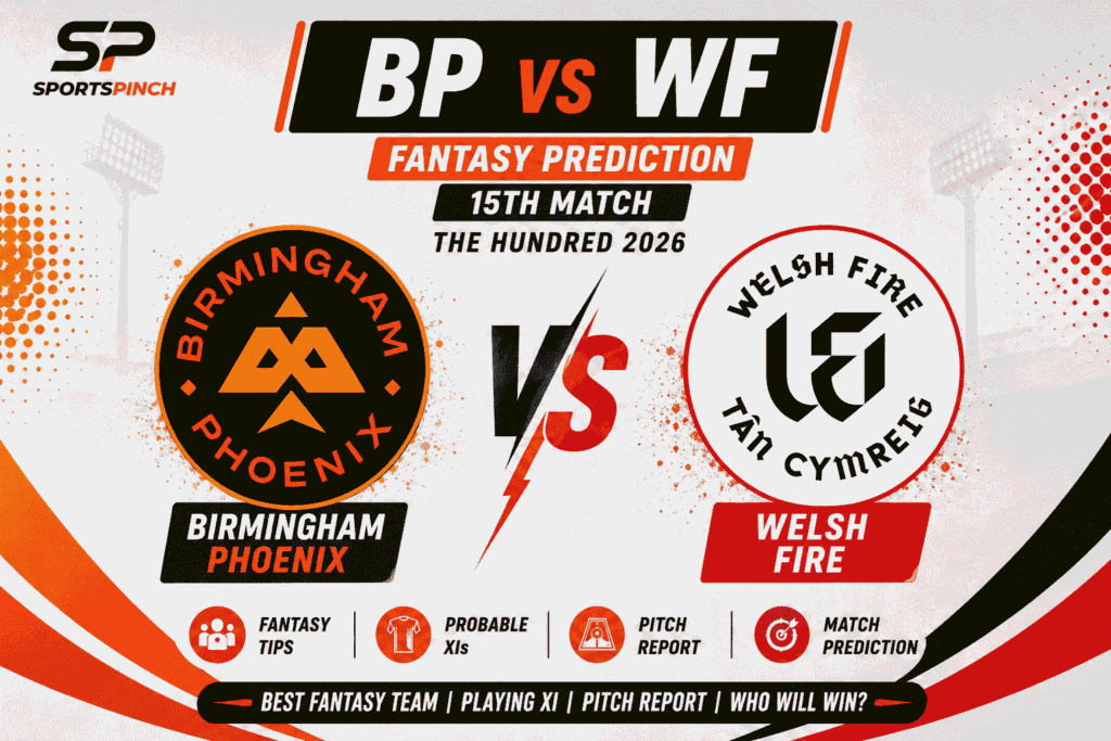 BP vs WF Head to Head Record Birmingham Phoenix vs Welsh Fire The Hundred Men Record