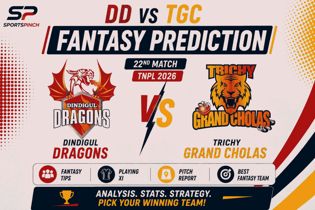 DD vs TGC Head to Head Record Dindigul Dragons vs Trichy Grand Cholas T20 Record
