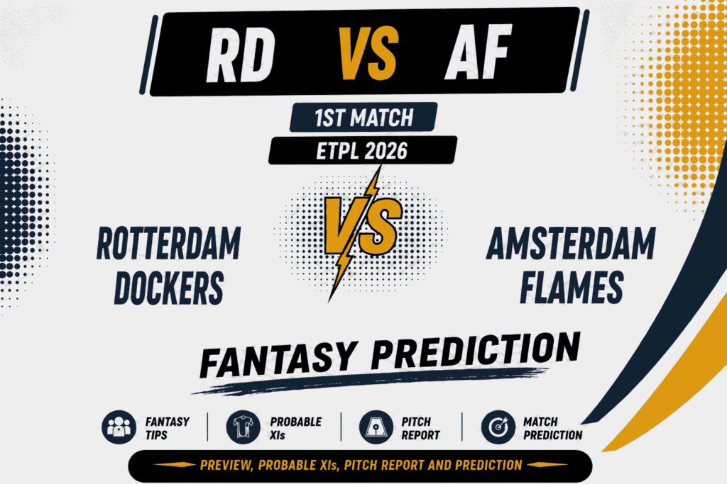 RD vs AF Head to Head Record Rotterdam Dockers vs Amsterdam Flames T20 Record