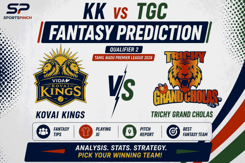 KK vs TGC Head to Head Record Vida Kovai Kings vs Trichy Grand Cholas T20 Record