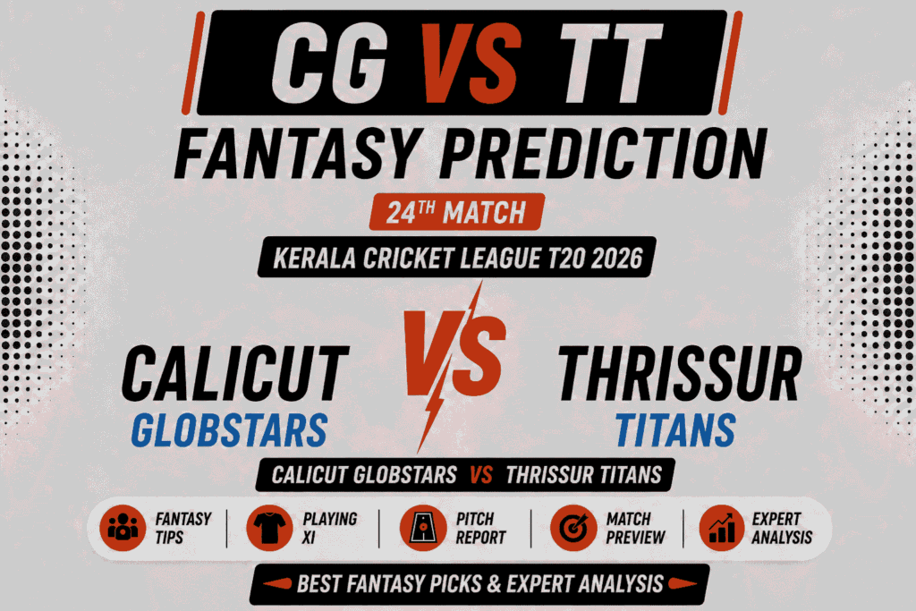 CG vs TT Head to Head Record Thrissur Titans vs Calicut Globstars T20 Record