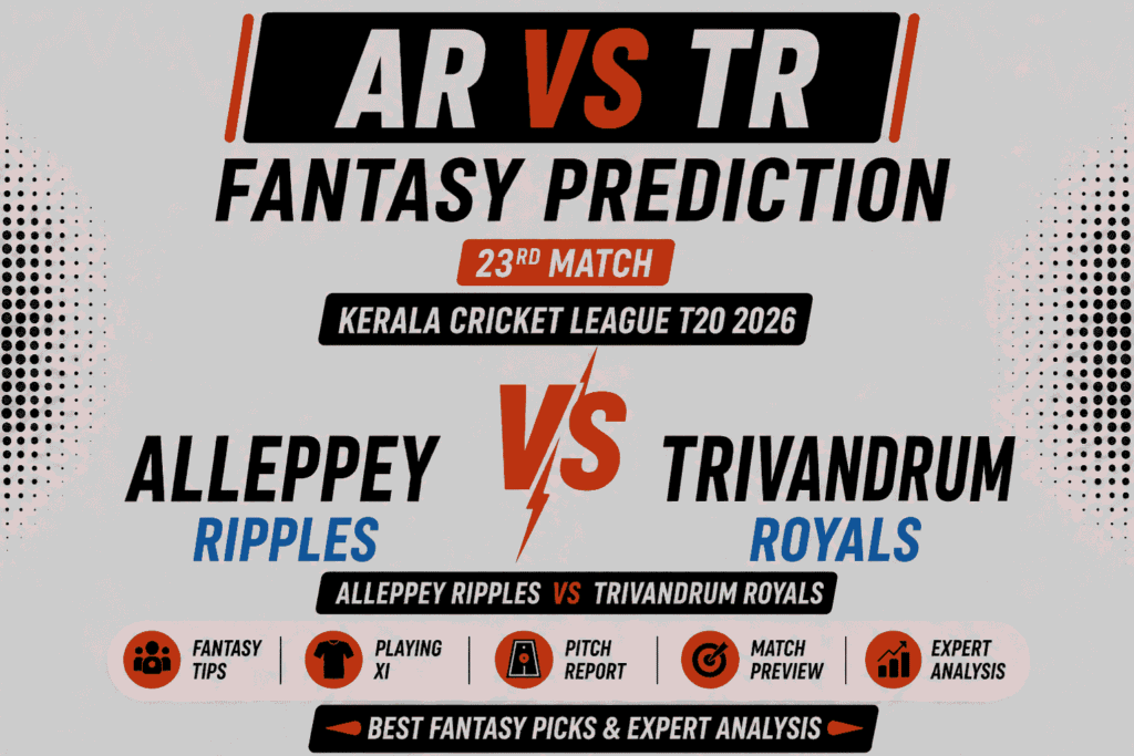 AR vs TR Head to Head Record Alleppey Ripples vs Trivandrum Royals T20 Record