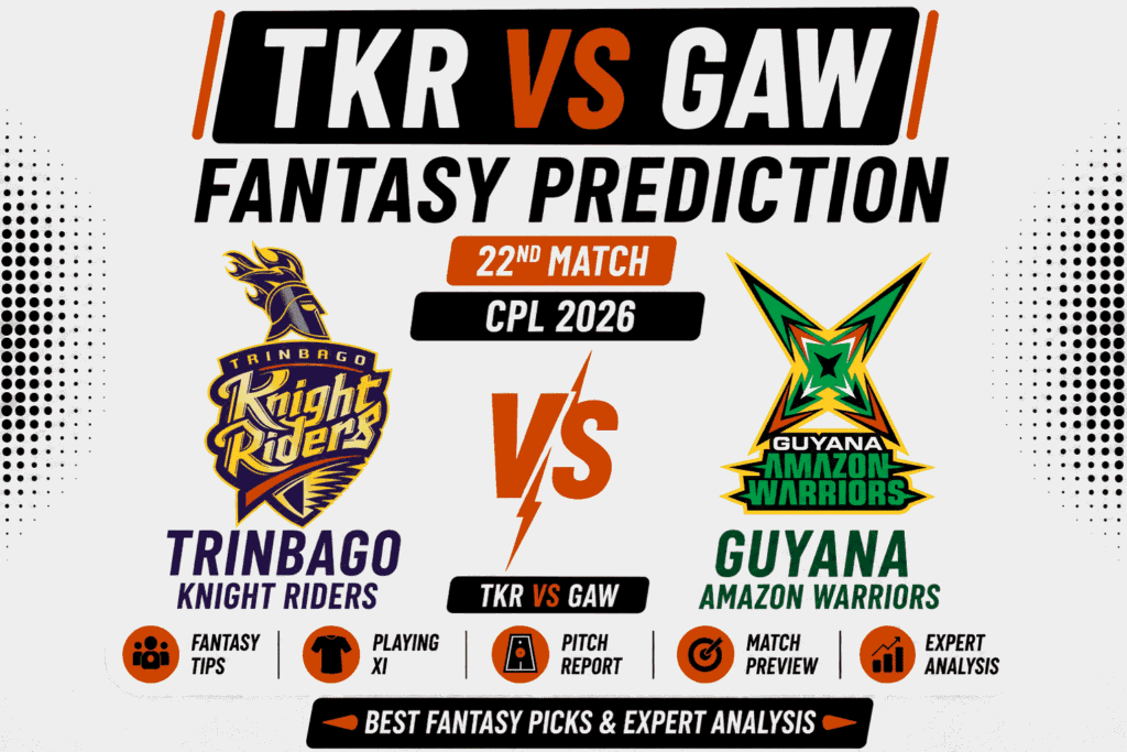 TKR vs GAW Head to Head Record Trinbago Knight Riders vs Guyana Amazon Warriors T20 Record