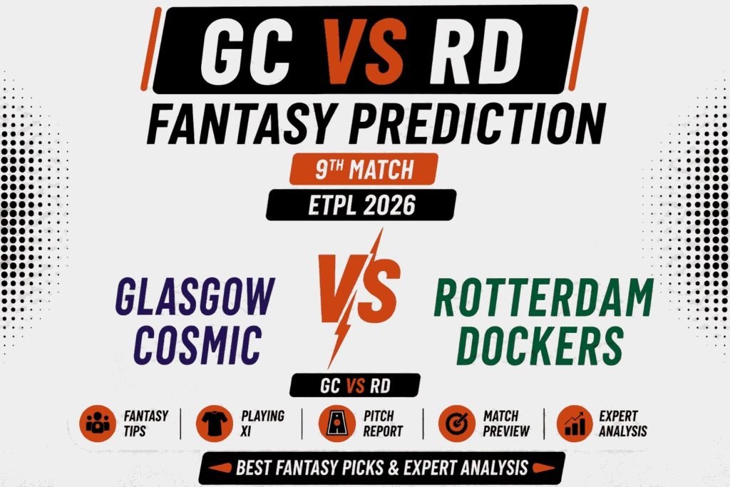 GC vs RD Head to Head Record Glasgow Cosmic vs Rotterdam Dockers T20 Record