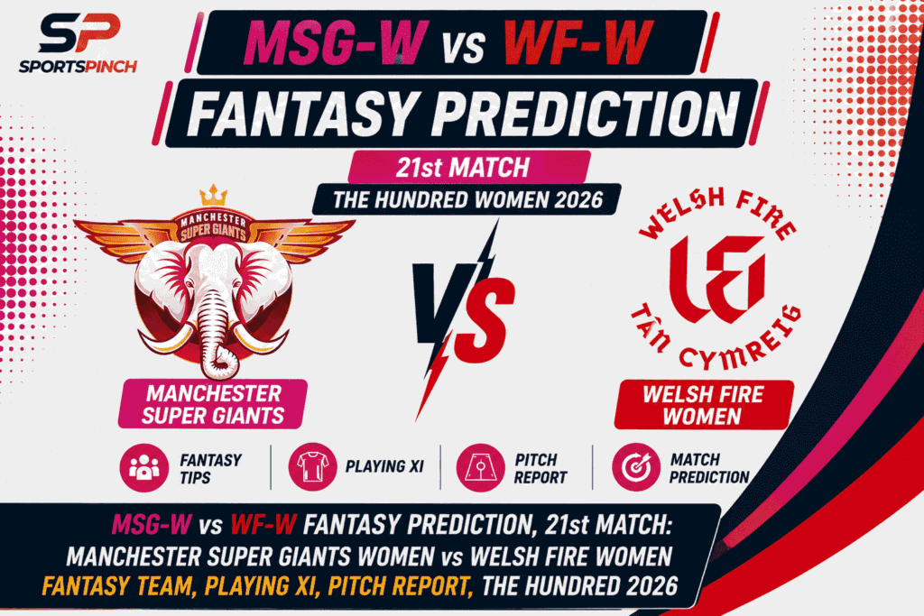 MSG-W vs WF-W Head to Head Record Manchester Super Giants Women vs Welsh Fire Women The Hundred Women 2026 Record