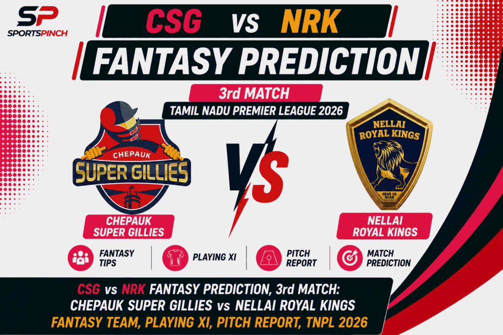 CSG vs NRK Head to Head Record Chepauk Super Gillies vs Nellai Royal Kings T20 Record