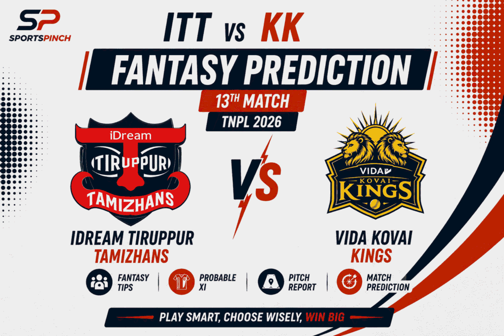 ITT vs KK Head to Head Record IDream Tiruppur Tamizhans vs Vida Kovai Kings T20 Record