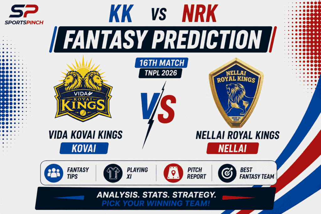 KK vs NRK Head to Head Record Vida Kovai Kings vs Nellai Royal Kings T20 Record