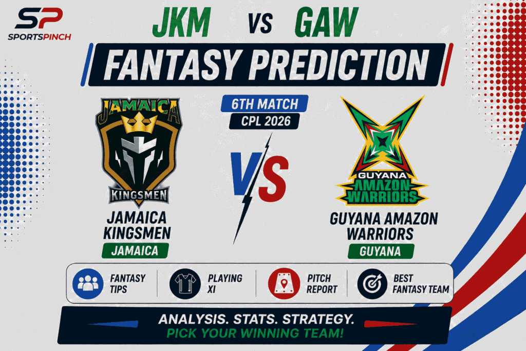JKM vs GAW Head to Head Record Jamaica Kingsmen vs Guyana Amazon Warriors T20 Record