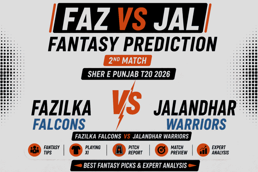 FAZ vs JAL Head to Head Record Fazilka Falcons vs Jalandhar Warriors T20 Recor