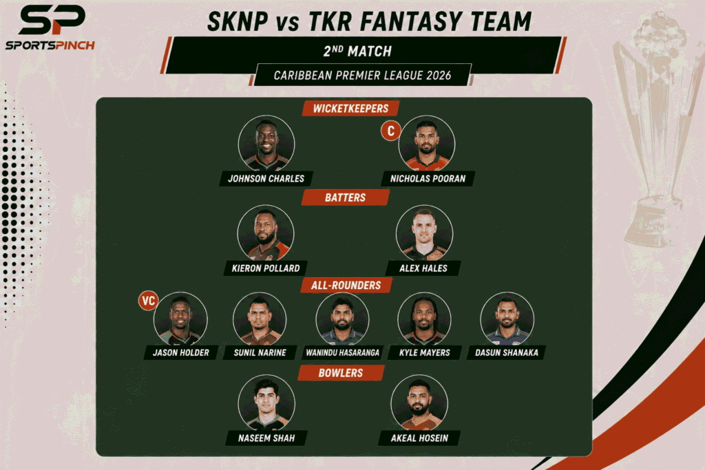 SKNP vs TKR Fantasy Team