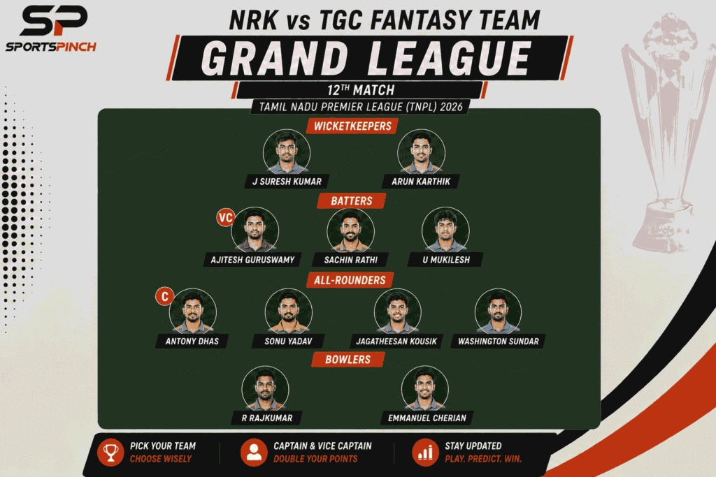 NRK vs TGC Fantasy Team: Grand League