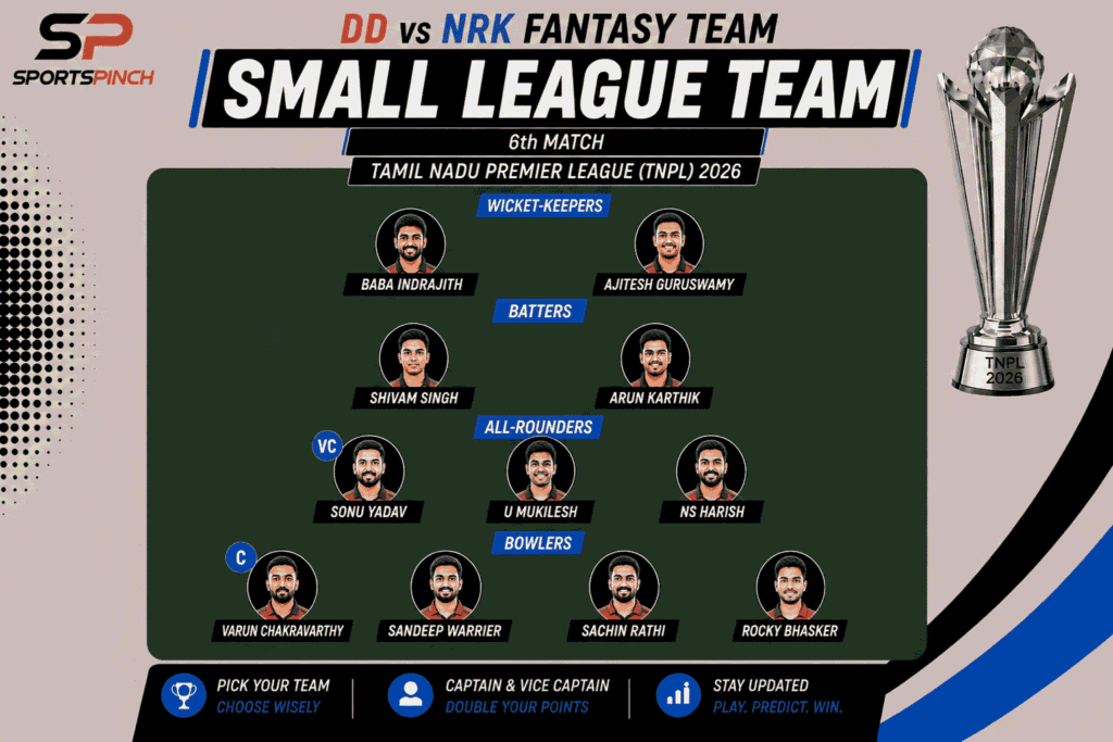 DD vs NRK Fantasy Team: Small League