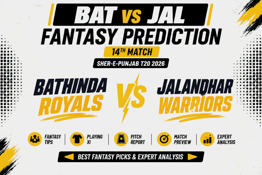BAT vs JAL Head to Head Record Bathinda Royals vs Jalandhar Warriors T20 Record