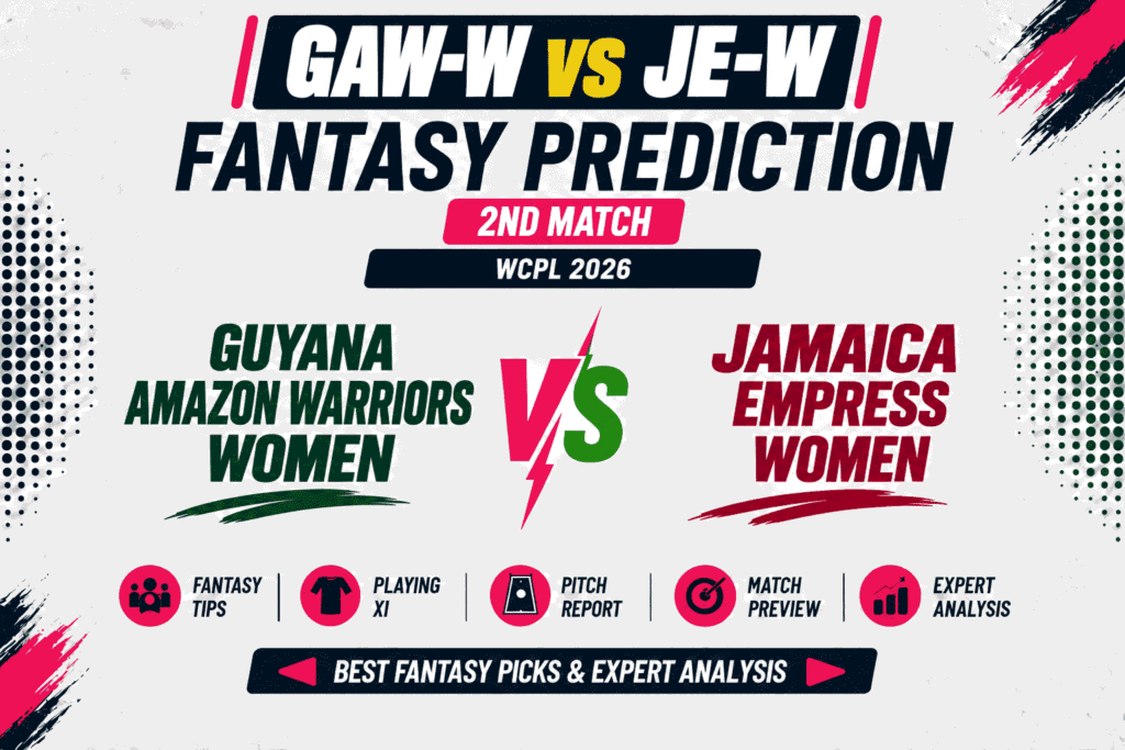 GAW-W vs JE-W Head to Head Record Guyana Amazon Warriors Women vs Jamaica Empress Women T20 Record