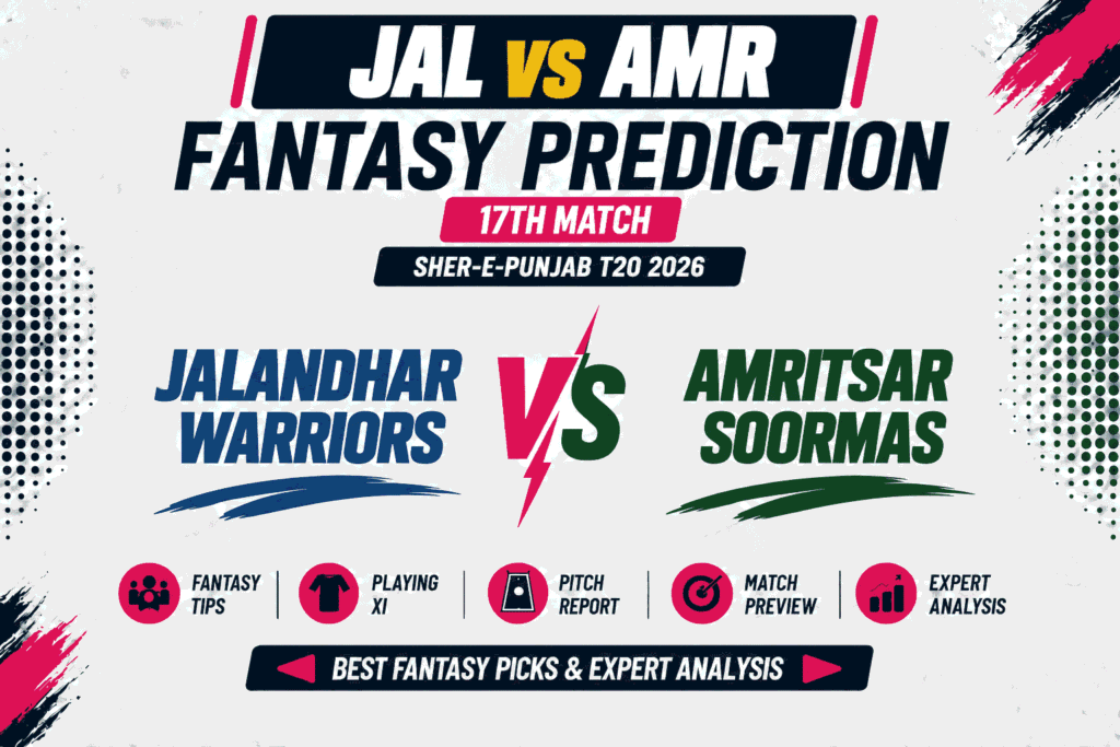 JAL vs AMR Head to Head Record Jalandhar Warriors vs Amritsar Soormas T20 Record