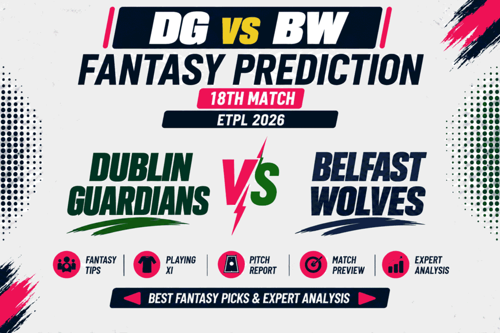 DG vs BW Head to Head Record Dublin Guardians vs Belfast Wolves T20 Record