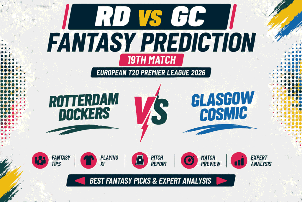 RD vs GC Head to Head Record Rotterdam Dockers vs Glasgow Cosmi T20 Record