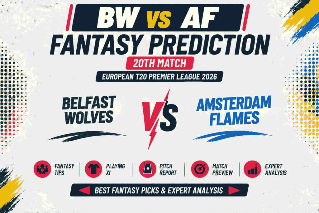 BW vs AF Head to Head Record Belfast Wolves vs Amsterdam Flames T20 Record