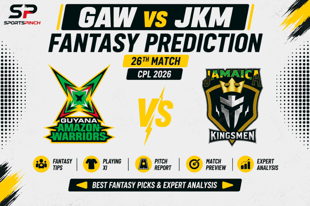 GAW vs JKM Head to Head Record Guyana Amazon Warriors vs Jamaica Kingsmen T20 Record