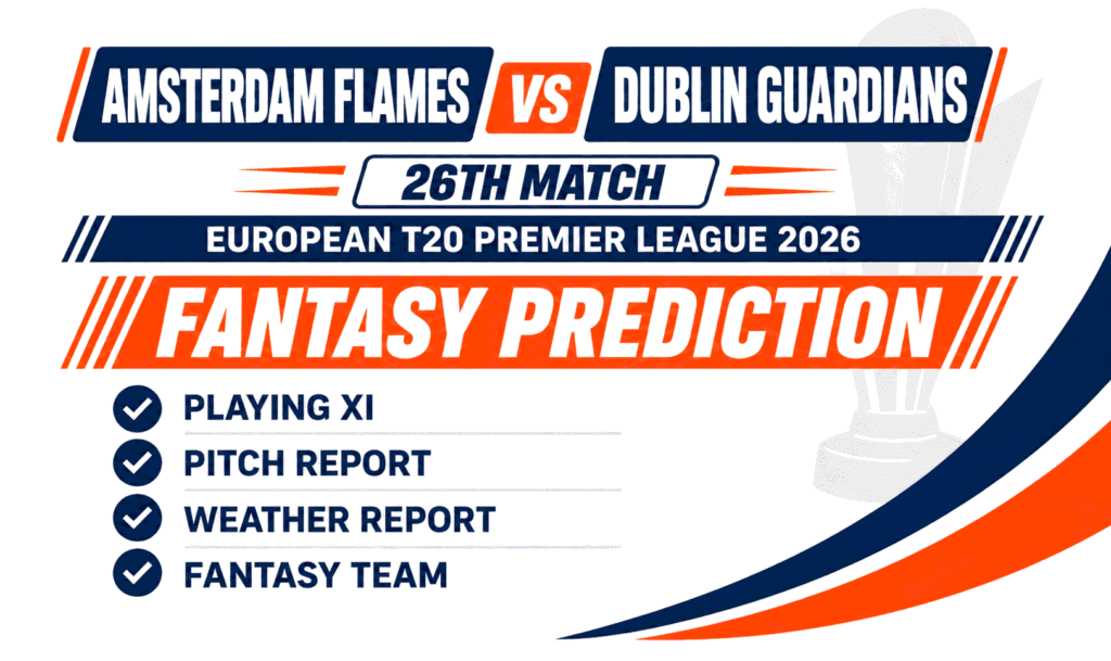 AF vs DG Head to Head Record Amsterdam Flames vs Dublin Guardians T20 Record