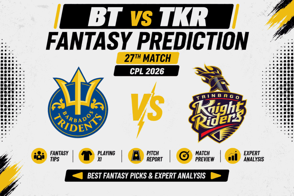 BT vs TKR Head to Head Record Barbados Tridents vs Trinbago Knight Riders T20 Record
