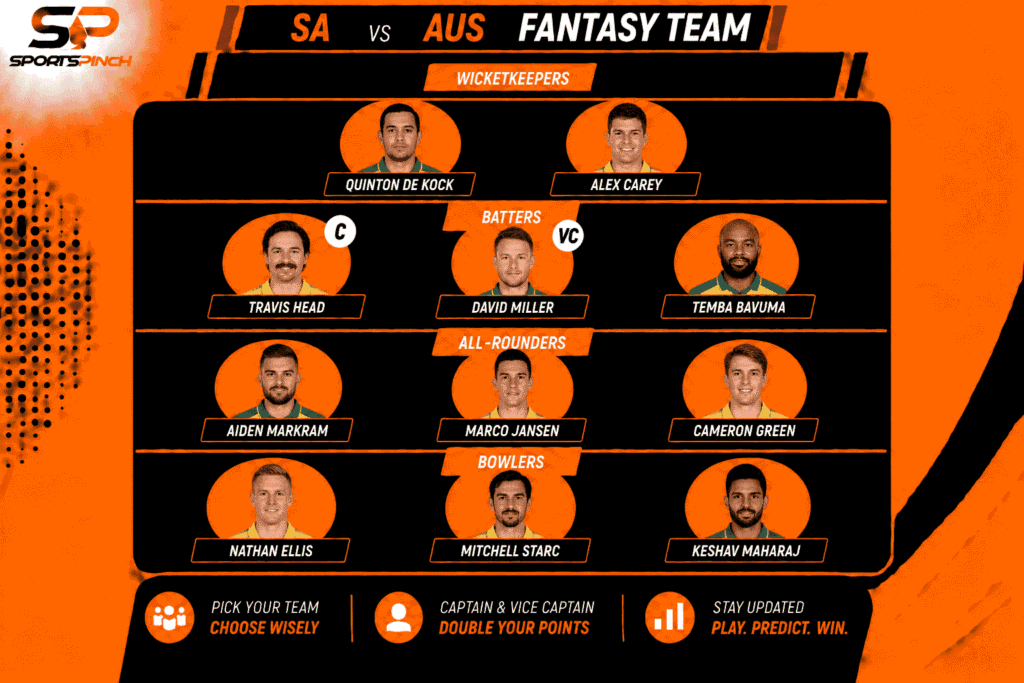 SA vs AUS Fantasy Team