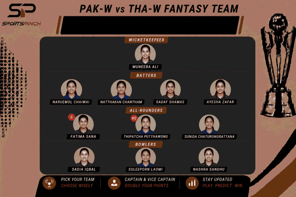 PAK-W vs THA-W Fantasy Team