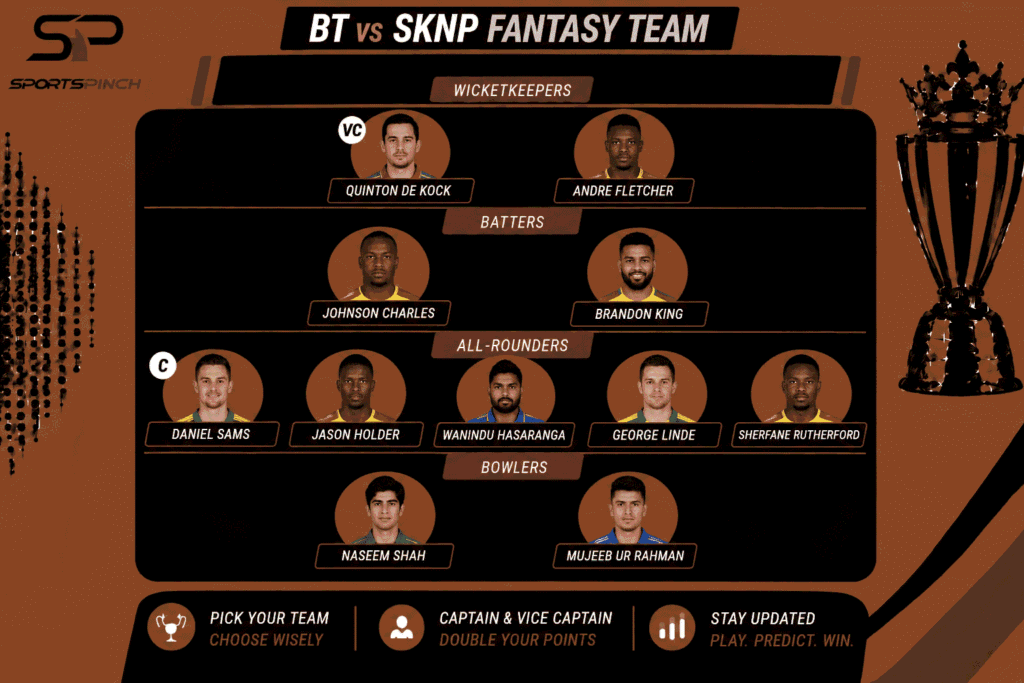 BT vs SKNP Fantasy Team