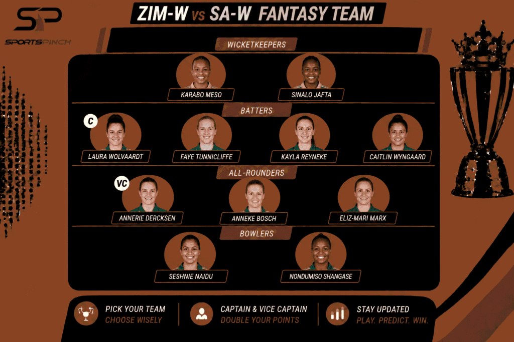 ZIM-W vs SA-W Fantasy Team